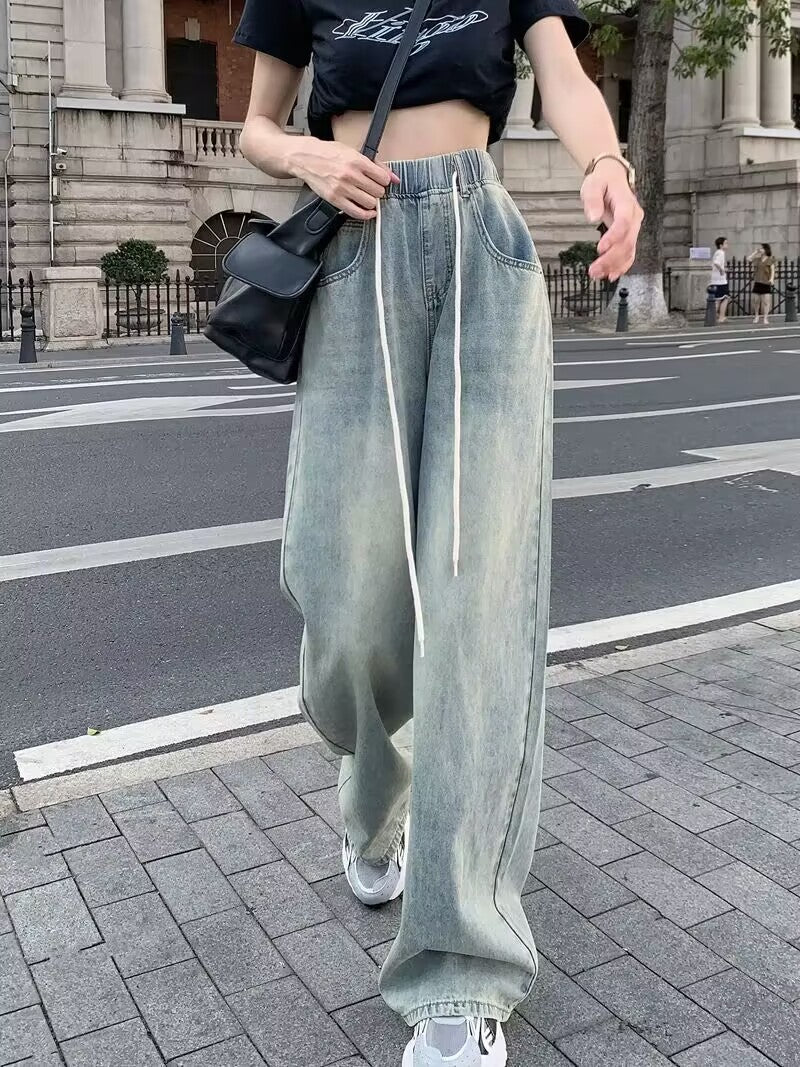 Drawstring Parachute Jeans