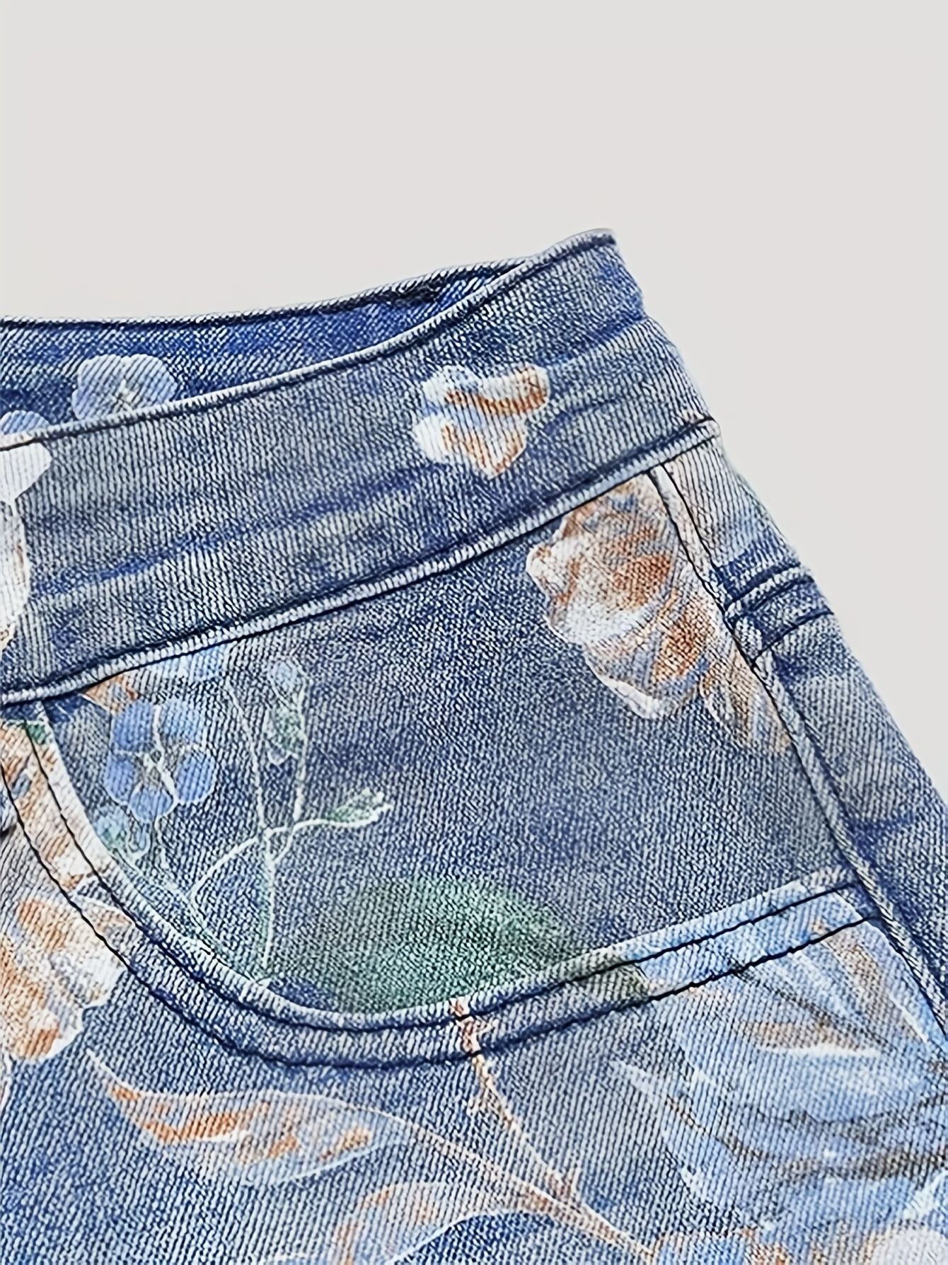 Floral Wide Leg Jeans