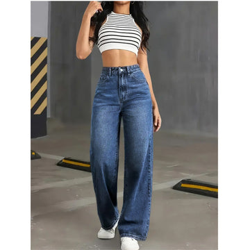 High Rise Wide Leg Jeans