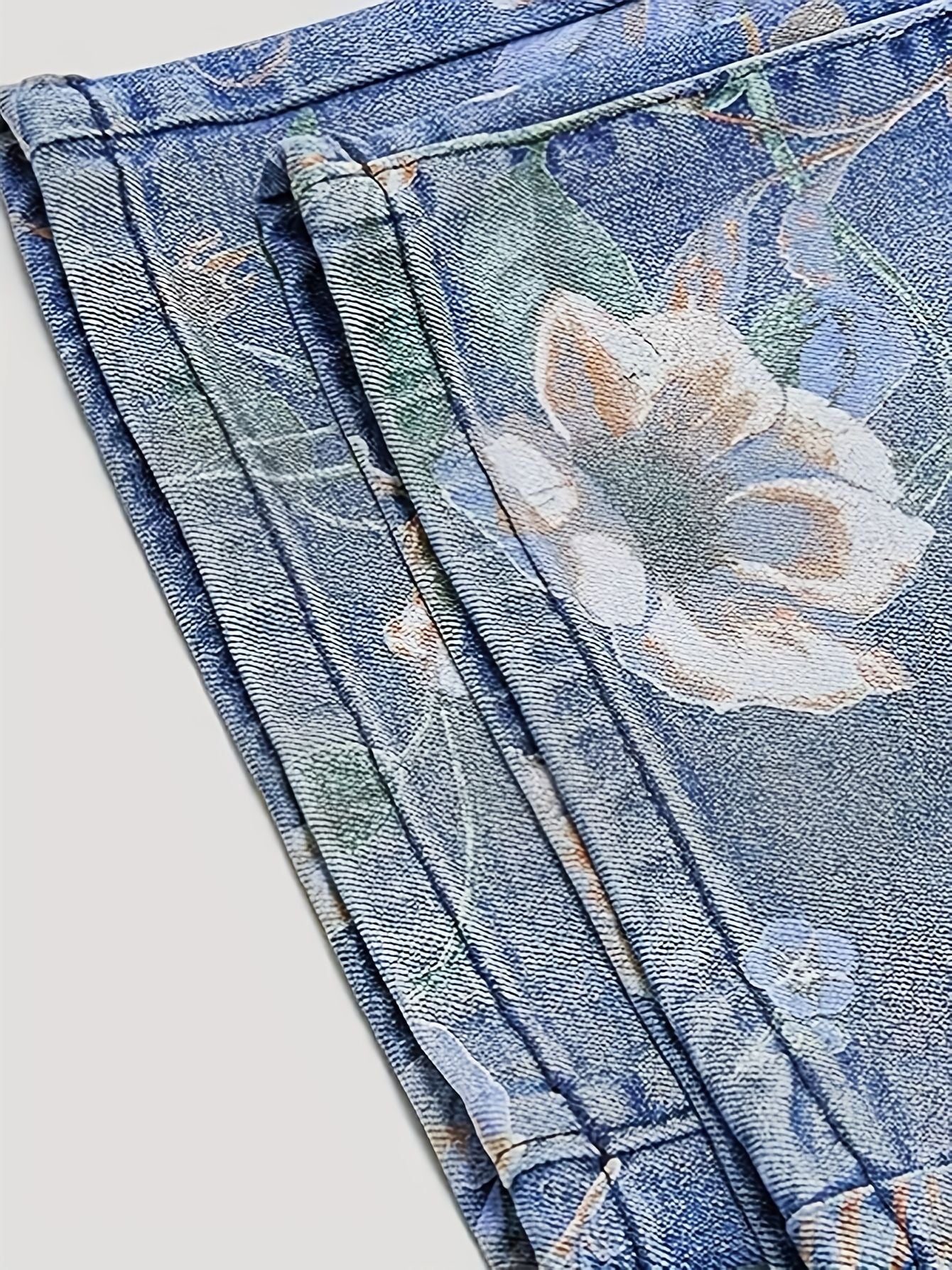 Floral Wide Leg Jeans