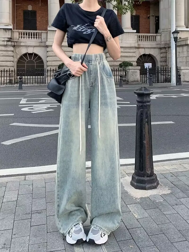 Drawstring Parachute Jeans