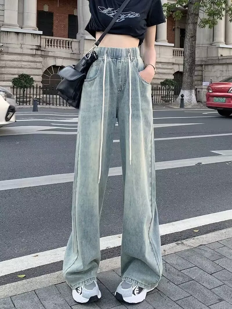 Drawstring Parachute Jeans
