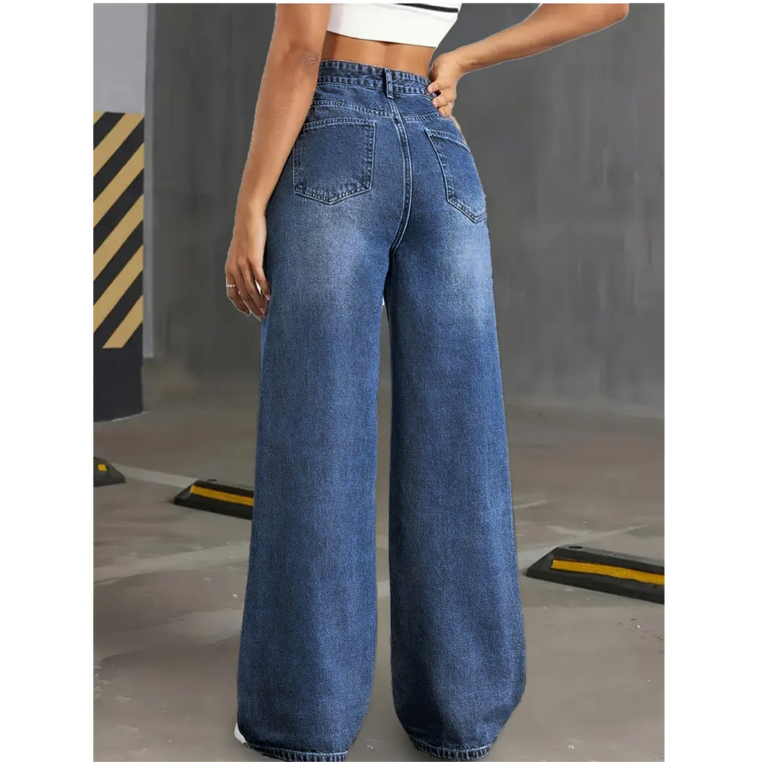 High Rise Wide Leg Jeans
