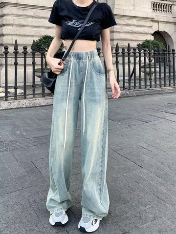 Drawstring Parachute Jeans